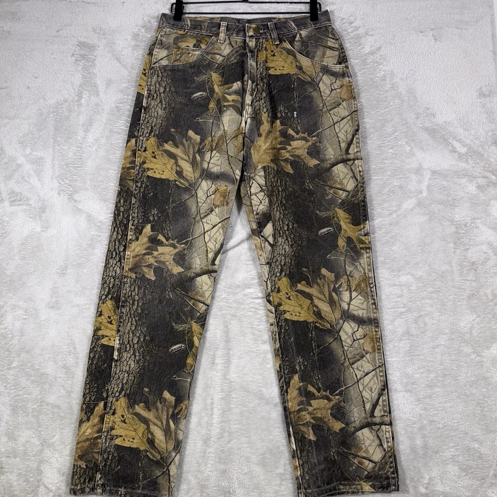 Vintage Wrangler Jeans Mens 31x30 Realtree‎ Camo (Tag33x30) Made In USA
